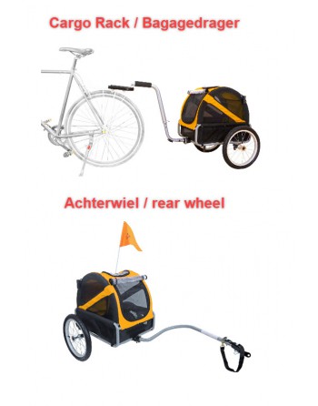 Doggyride mini remorque vélo pour chien Orange