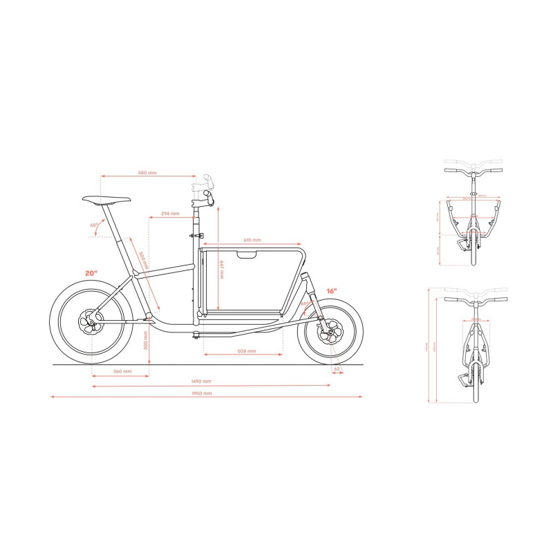 Muli Vélo Cargo Électrique Shimano EP6 Cargo avec Caisse Pliable