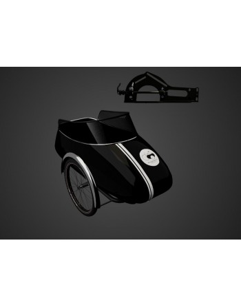 Scandinavian side bike Fiber zijspan - zwart