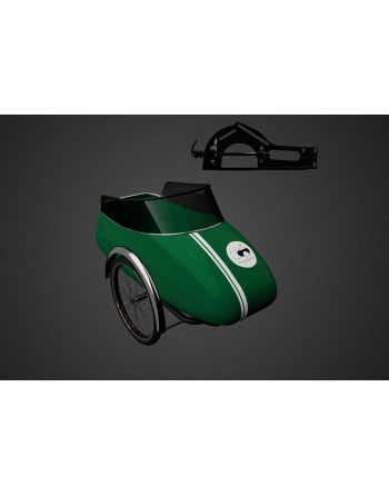 Scandinavian side bike Fiber zijspan - Groen