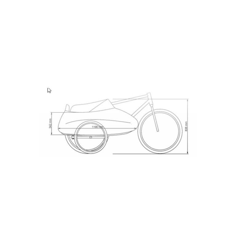 Scandinavian Side Bike for dog sidecar - Red