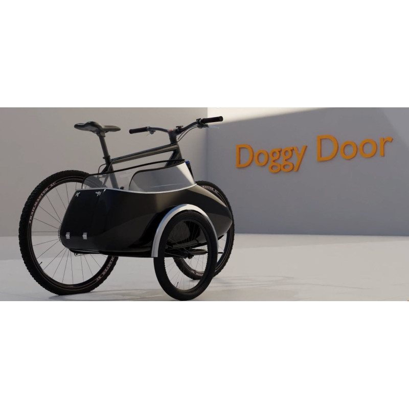 Scandinavian Side Bike for dog sidecar - Red