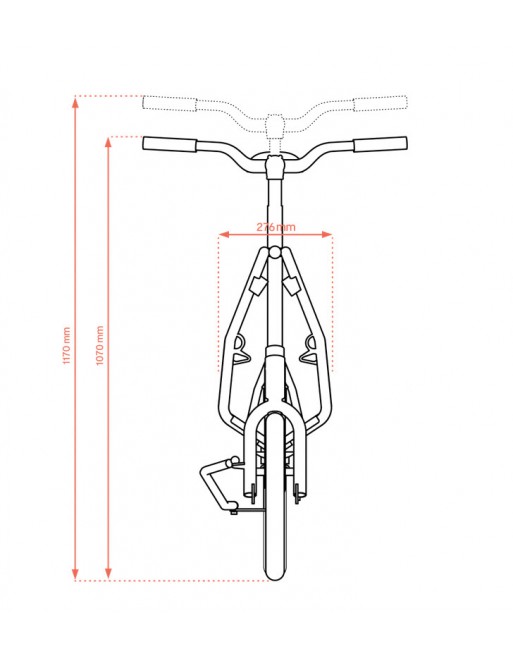 Mini vélo cargo pliant Muli Muskel - Noir