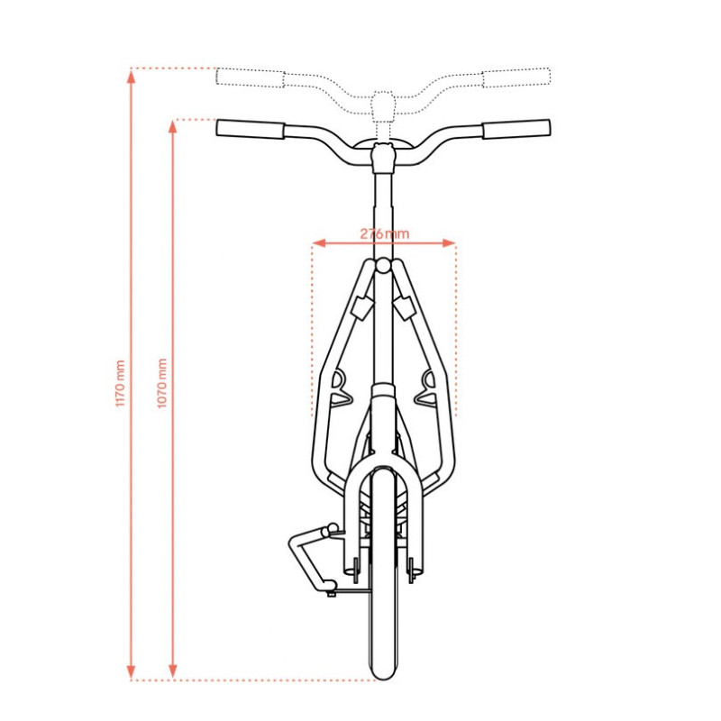 Mini vélo cargo pliant Muli Muskel - Noir