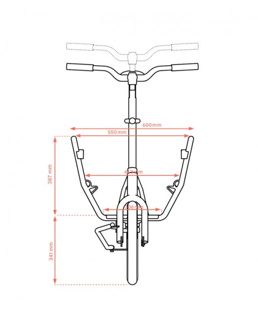 Mini vélo cargo pliant Muli Muskel - Bleu
