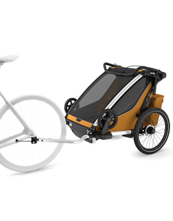 Thule Chariot Sport 2 Double Fahrradanhänger – Natural Gold – 4-in-1 Premium Anhänger