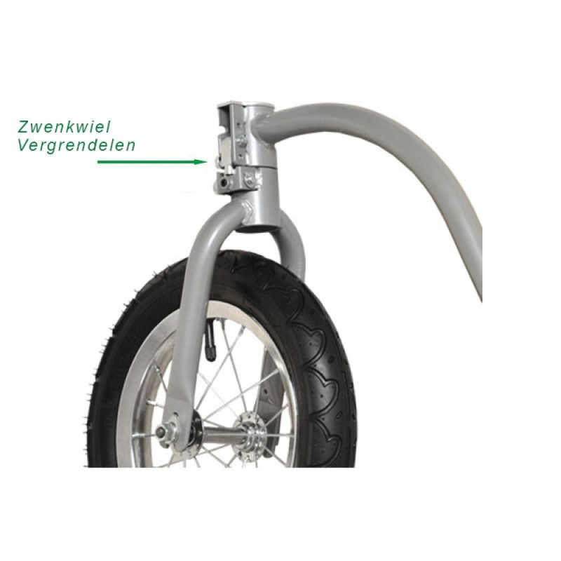 DoggyRide Roue buggy / jogger – pour modèles avec fixation avant en plastique noir