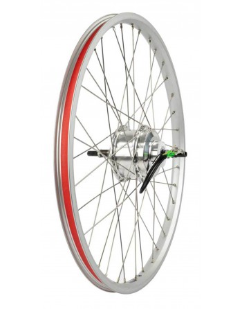 Babboe Big-E – Roue arrière Protanium 26” (559) frein à disque, 7 vitesses – Argent