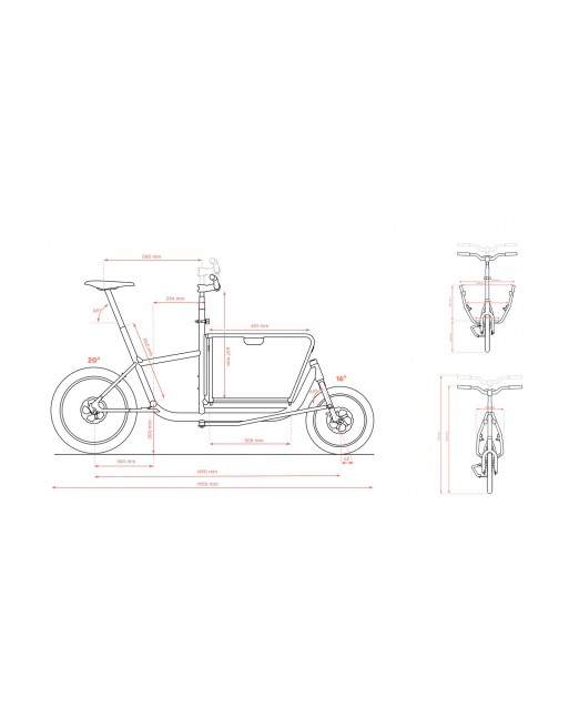 Muli Vélo Cargo Électrique Shimano EP5 avec Caisse Pliable