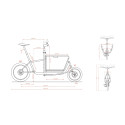 Muli Vélo Cargo Électrique Shimano EP5 avec Caisse Pliable