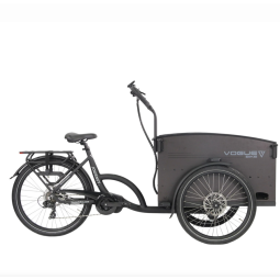 Vogue Journey Strong Vélo Cargo Électrique – Moteur Central – Noir Mat