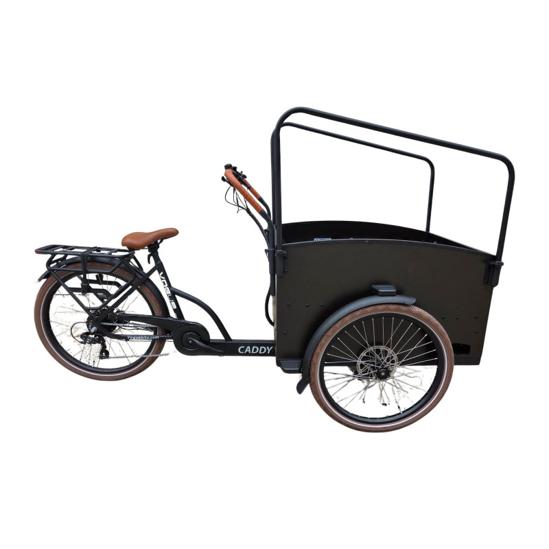 Vogue Caddy Elektrische Bakfiets – Mat Zwart