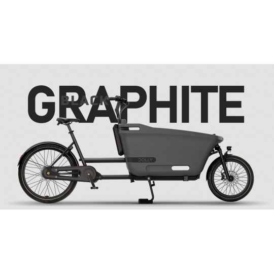 Dolly Joy elektrische bakfiets – Bosch Performance Line Black Graphite