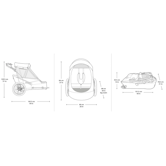 Wike Special Needs Extra Large – Bike Trailer for Adults & Larger Children (2-in-1 Mobility Trailer)