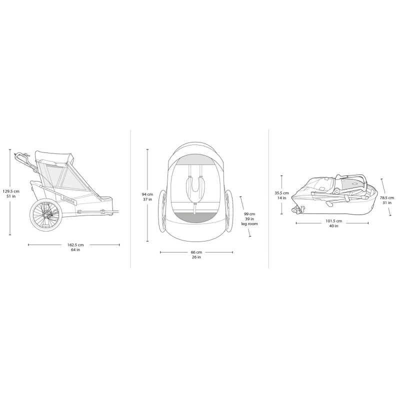 Wike Special Needs Extra Large – Bike Trailer for Adults & Larger Children (2-in-1 Mobility Trailer)
