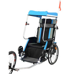 KidsCab Volwassenen Fietsaanhangwagen 3-in-1 | Fietskar & Rolstoel voor Gehandicapten
