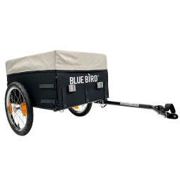 Blue Bird Cargo Bike Trailer – Black | Reinforced steel frame, 16” wheels