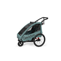 Qeridoo QUPA 2 Plus Mineral Blue – 2-Seat Bike Trailer & Buggy