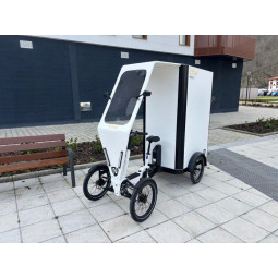 ETNNIC elektrische quadricycle cargo bakfiets met gesloten laadbak