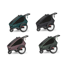 Qeridoo Kidgoo 1 – Kinderfahrradanhänger 3-in-1 mit Federung & Becco Kupplung