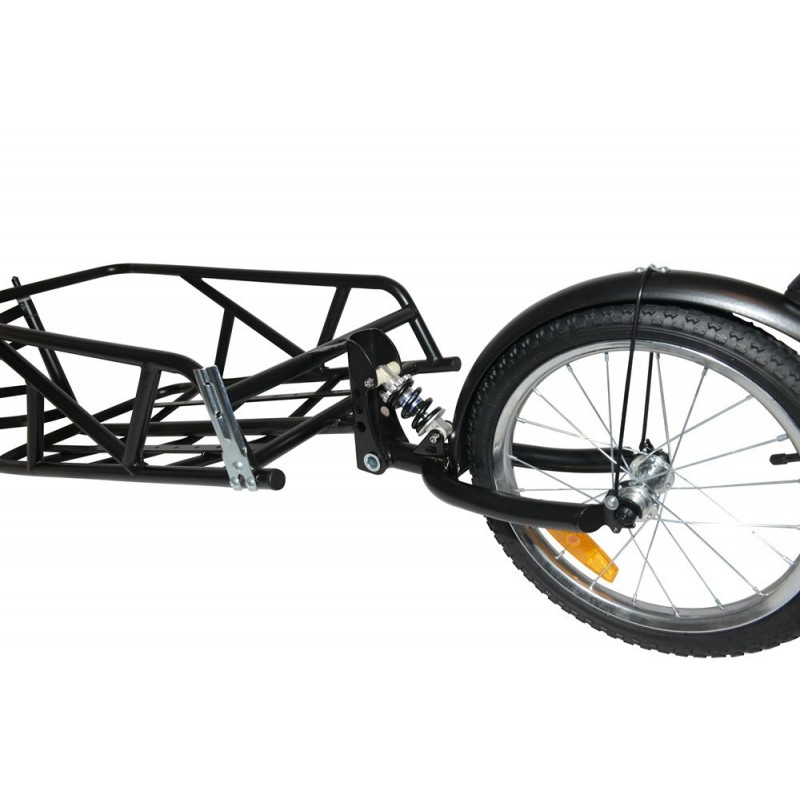 KidsCab OneWheel cargo bike trailer with suspension