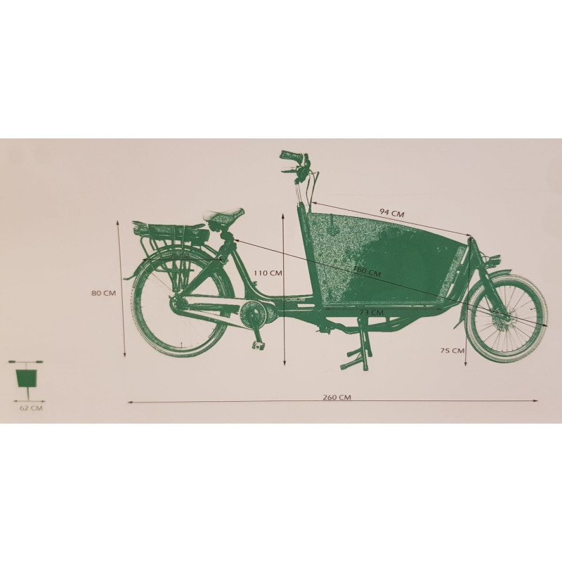 Vogue Carry 2 electric cargo bike Brown - Bafang