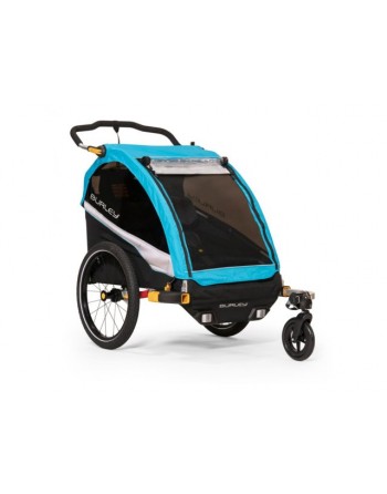 Burley D'Lite X Aqua fietskar voor 2 kinderen